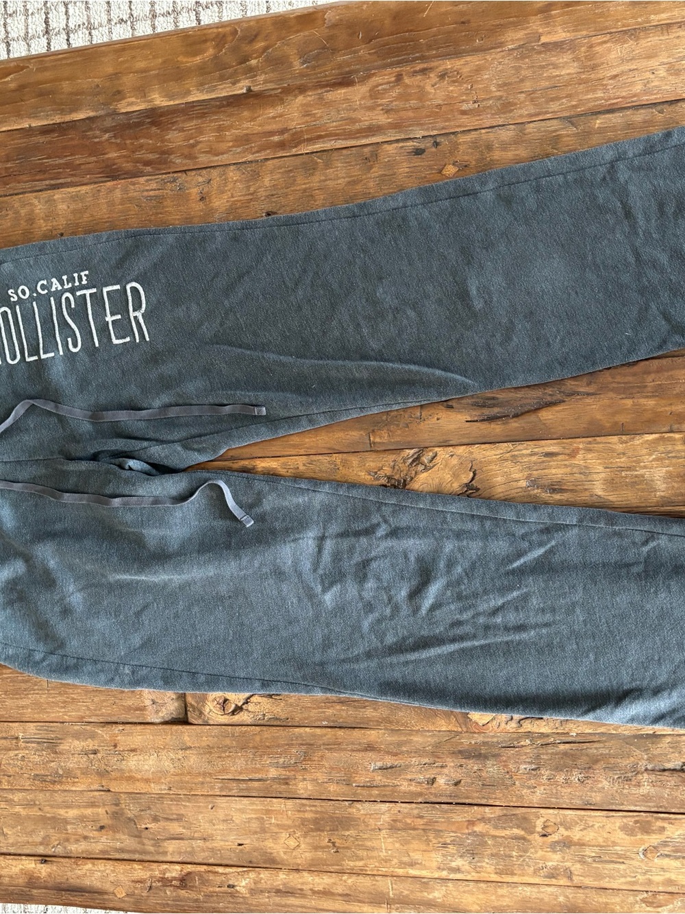 Hollister Kids Dark Charcoal Gray Drawstring Joggers